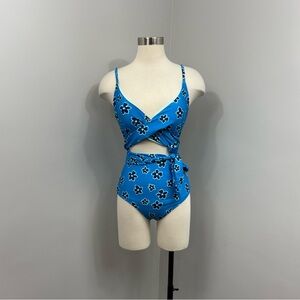 Aerie Blue Floral One Piece‎ Swimsuit